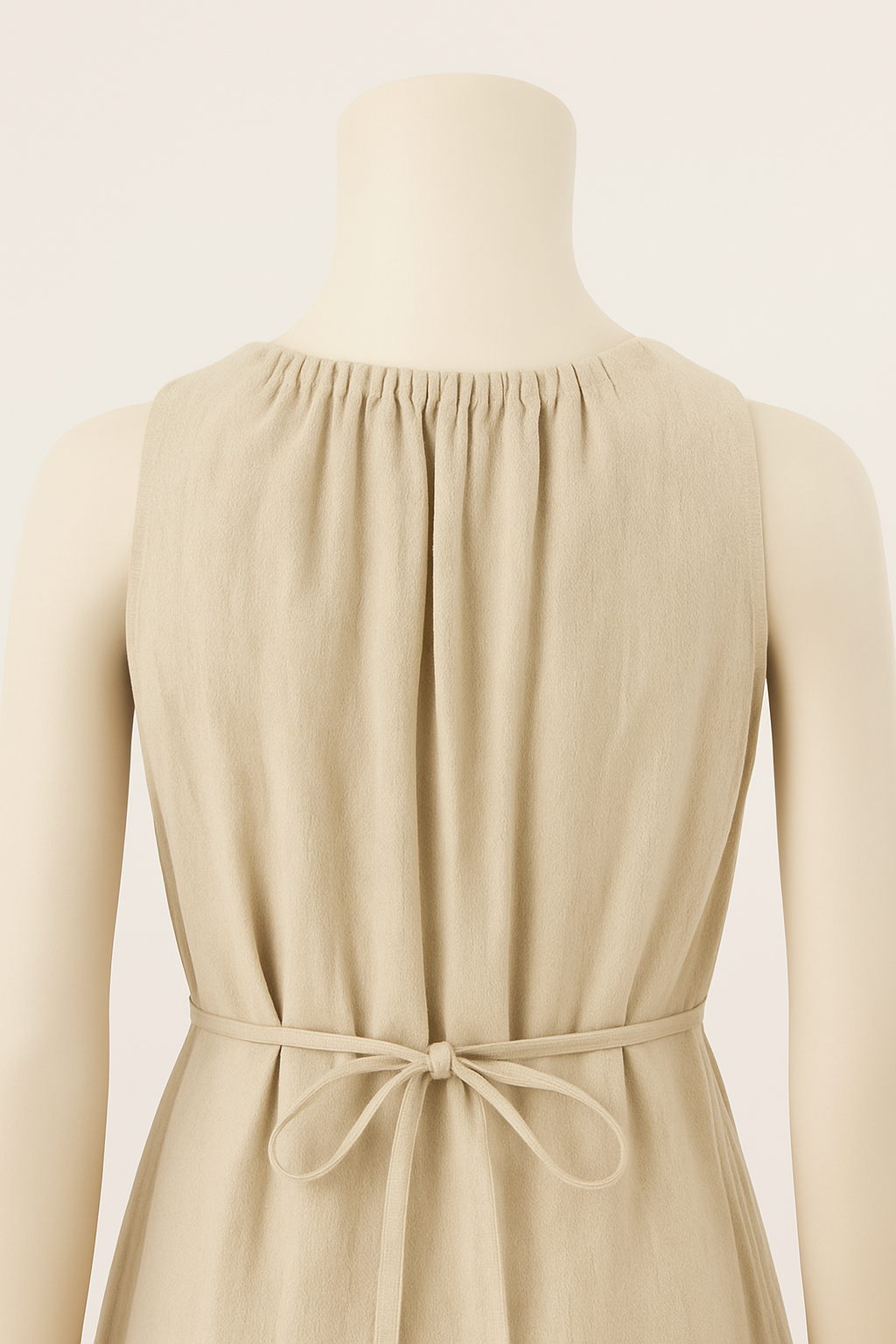 Pure Linen Classic Tie Waist Short Dress