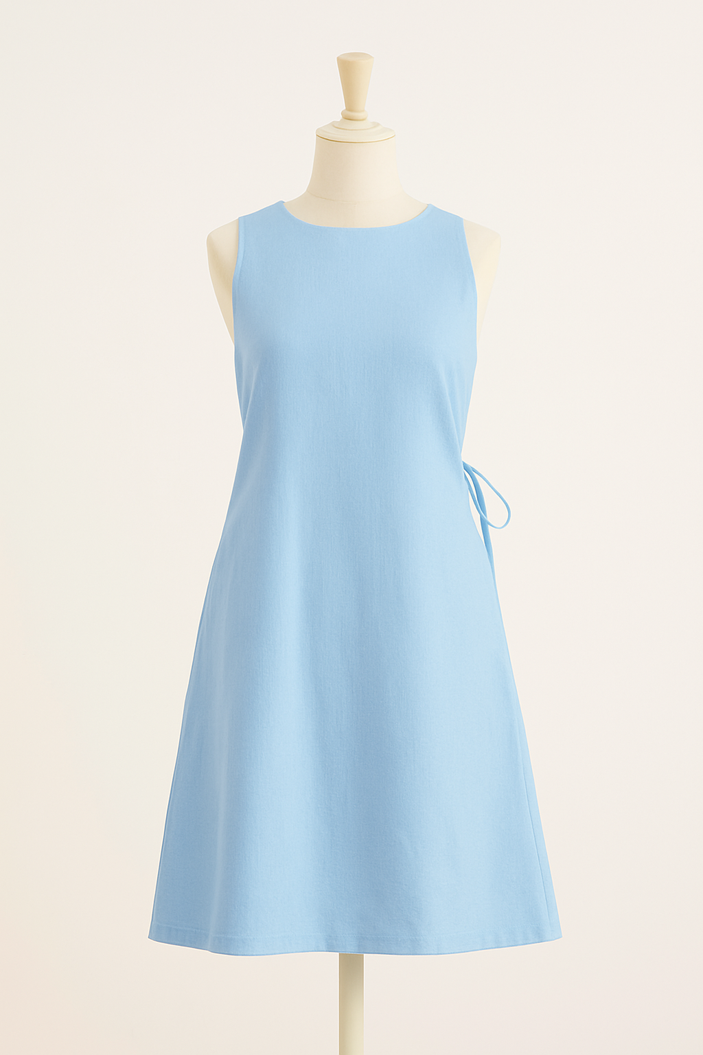 Pure Linen Classic Tie Waist Short Dress