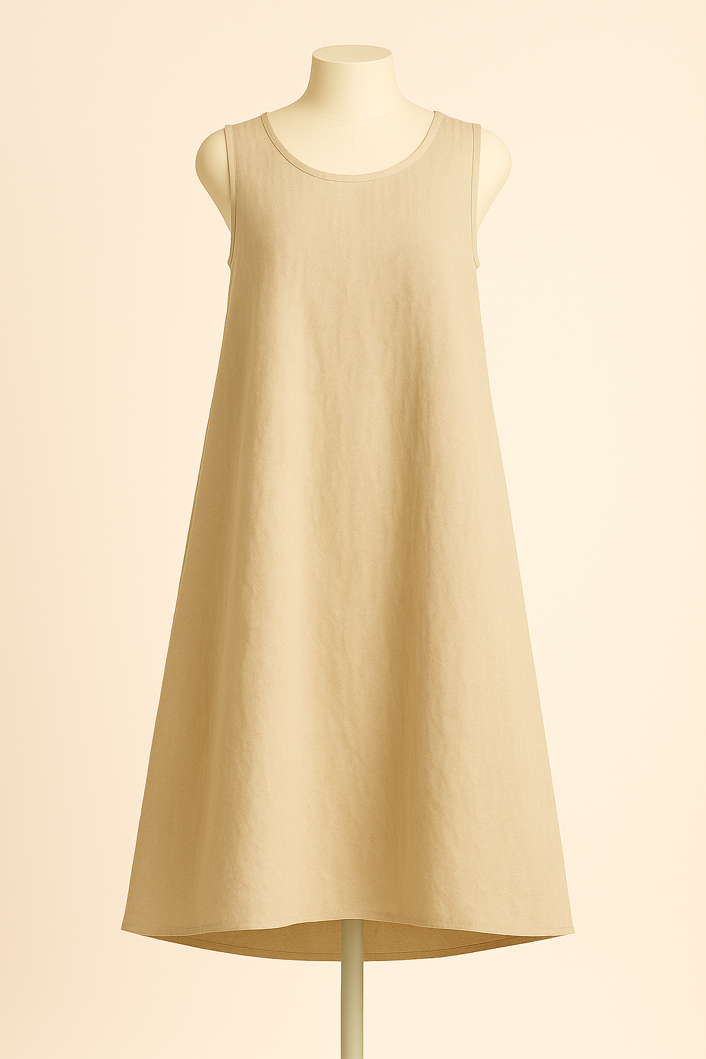 100% Linen Sleeveless Midi Dress
