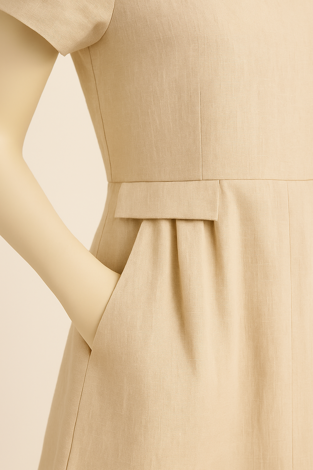 Pure Linen Classic Duchess Midi Dress