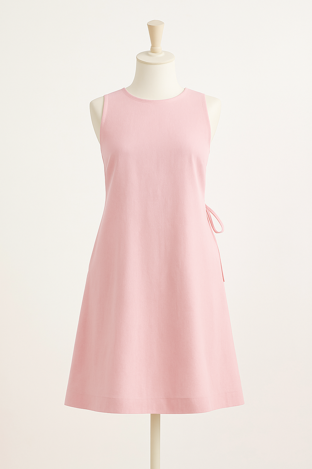 Pure Linen Classic Tie Waist Short Dress