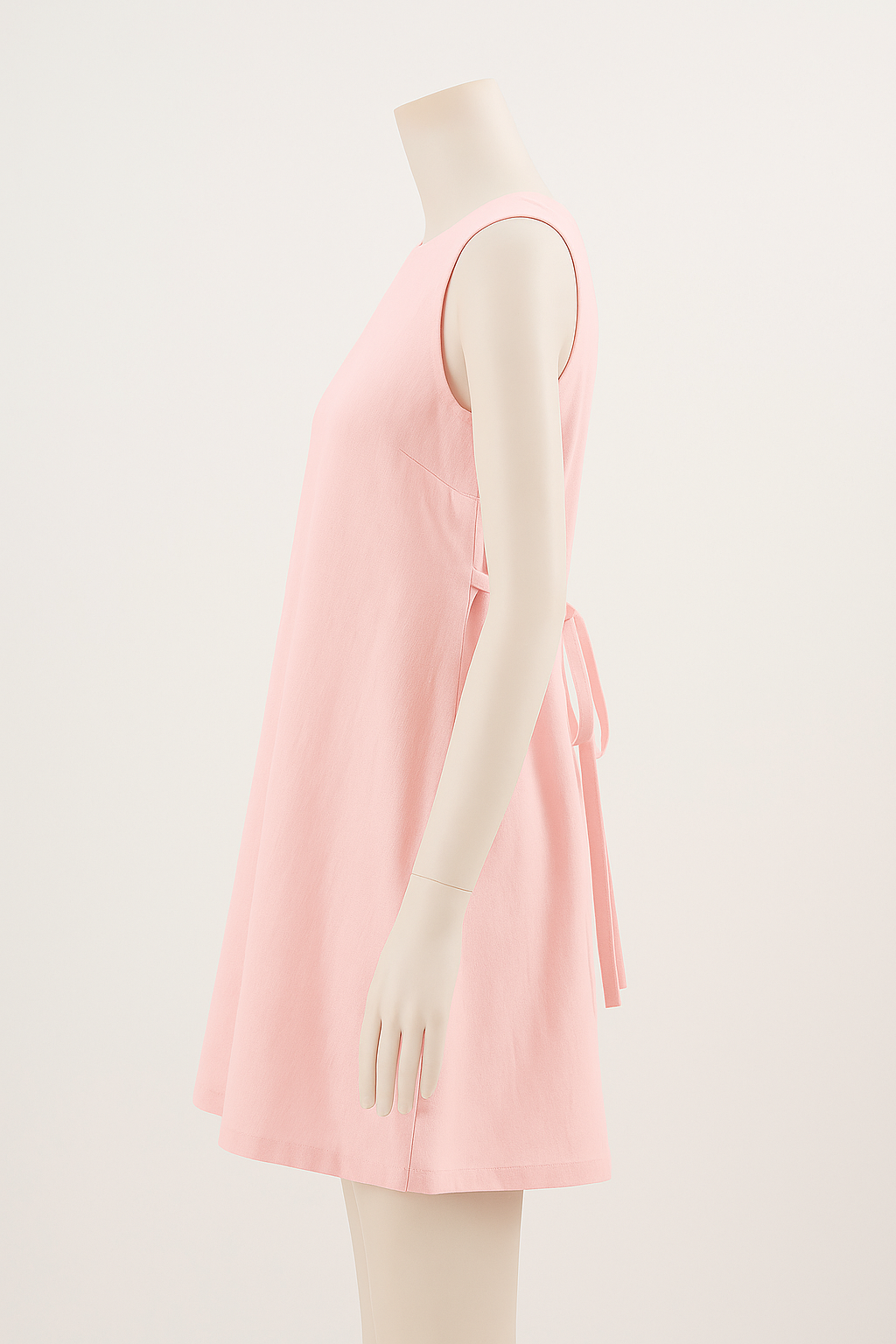 Pure Linen Classic Tie Waist Short Dress