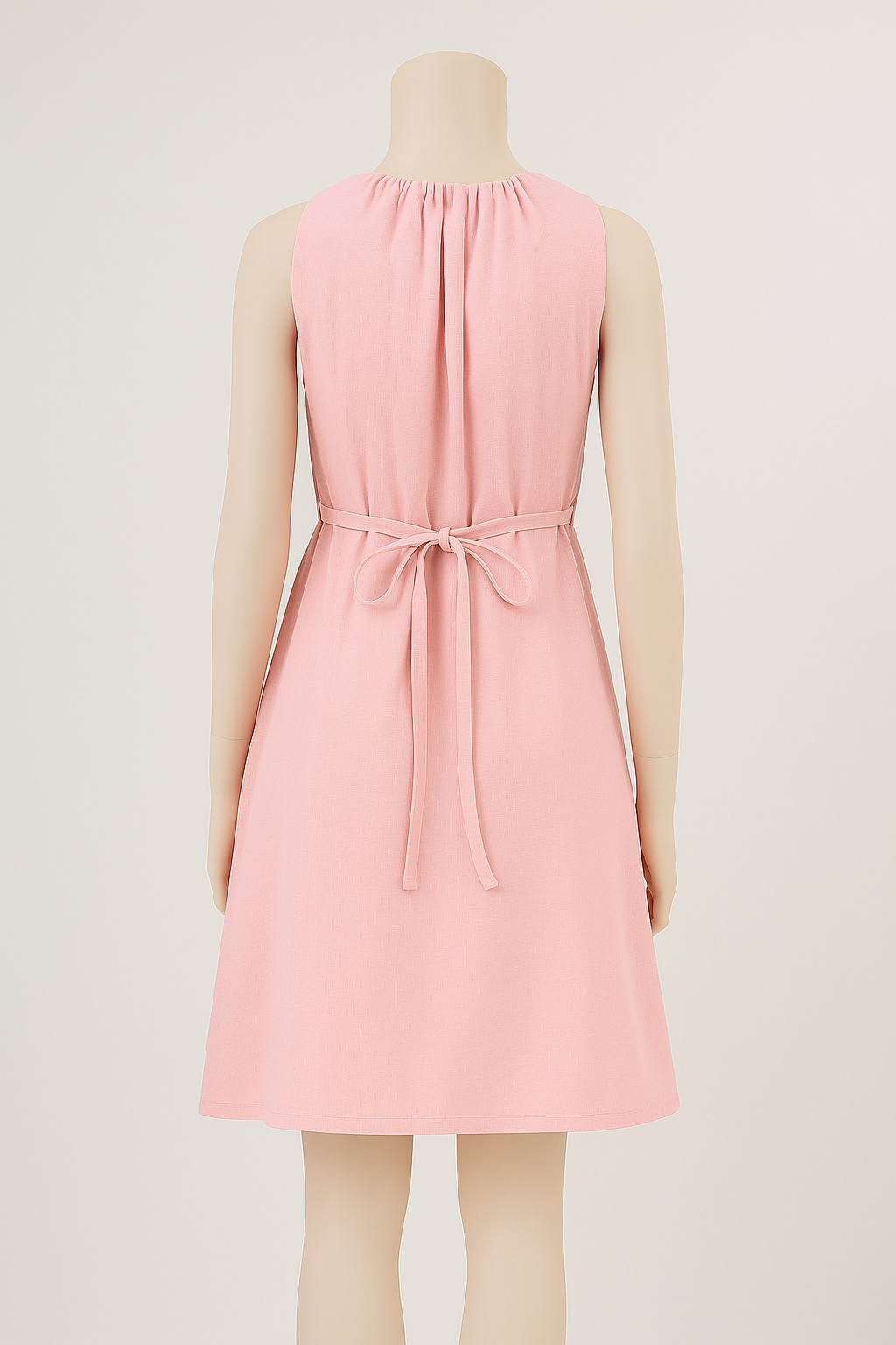 Pure Linen Classic Tie Waist Short Dress