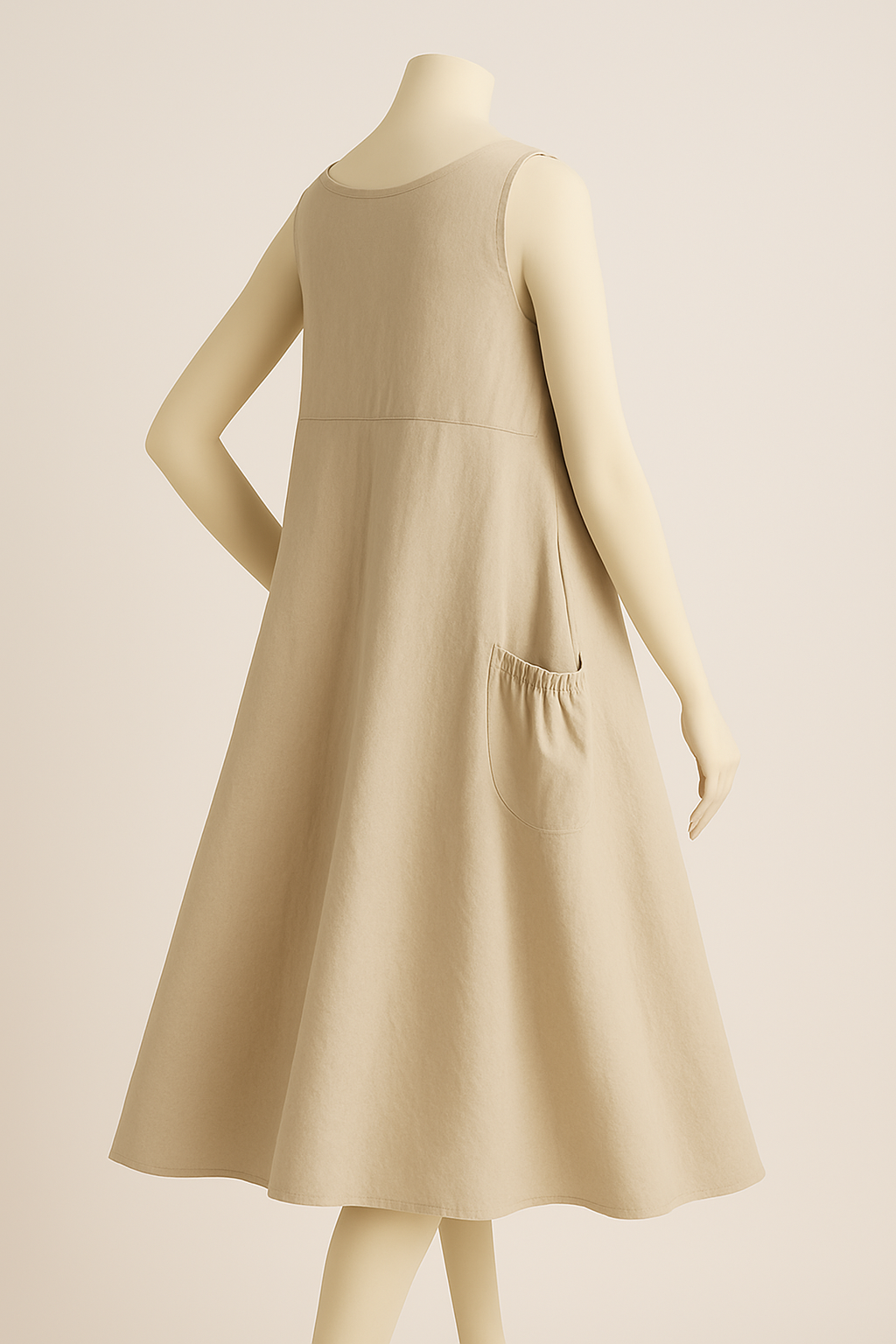 Pure Linen Classic Pocket Maxi Dress