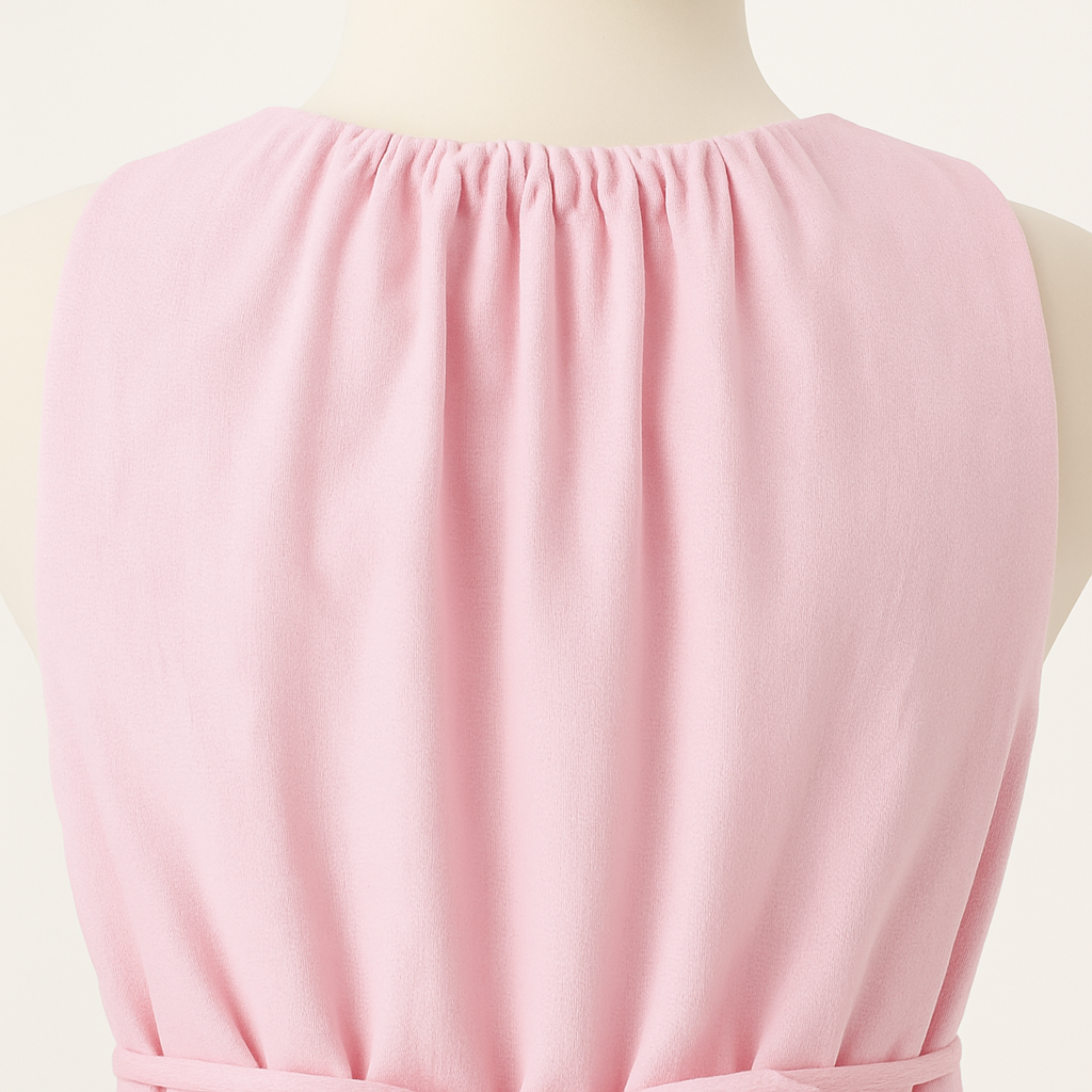 Pure Linen Classic Tie Waist Short Dress