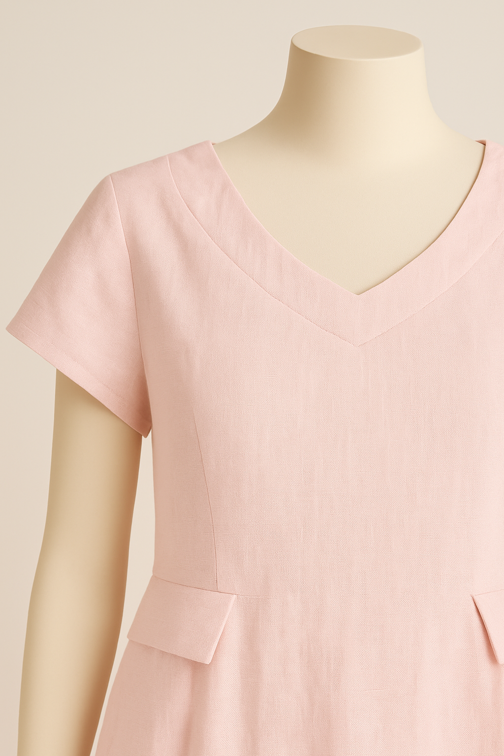 Pure Linen Classic Duchess Midi Dress