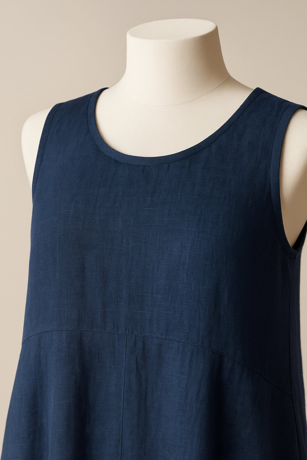 Pure Linen Classic Pocket Maxi Dress