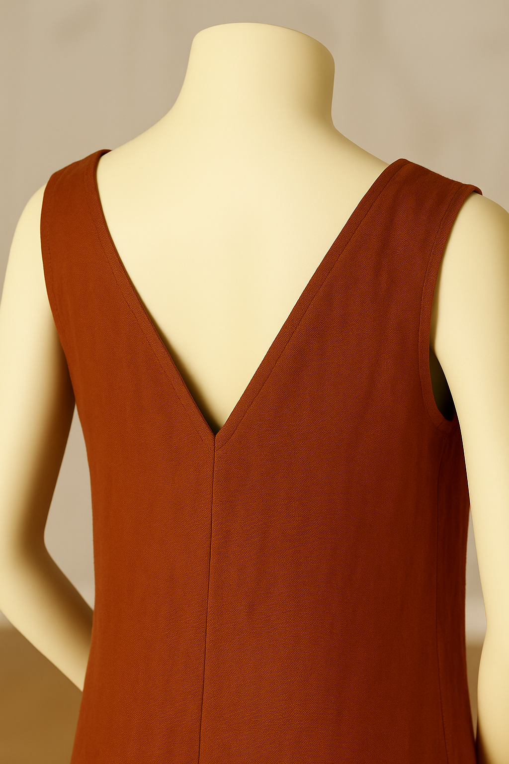Pure Linen Low Back Dress with Pockets for All time Wear