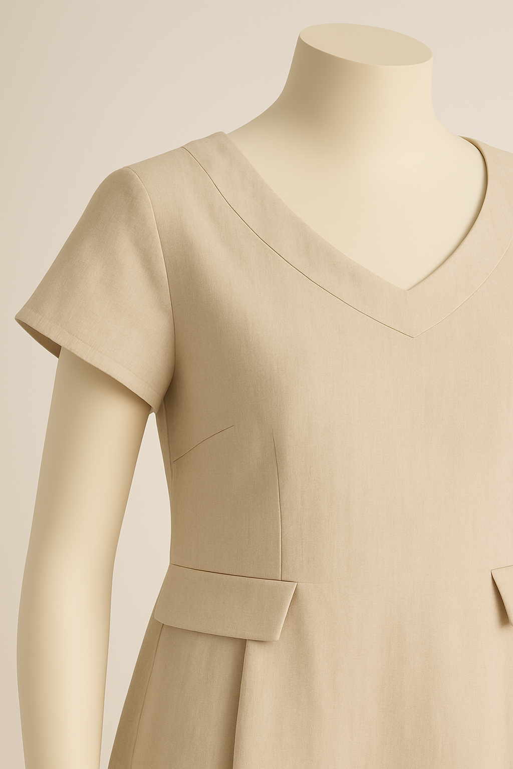 Pure Linen Classic Duchess Midi Dress